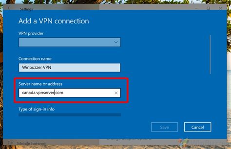 Windows VPN Connections .